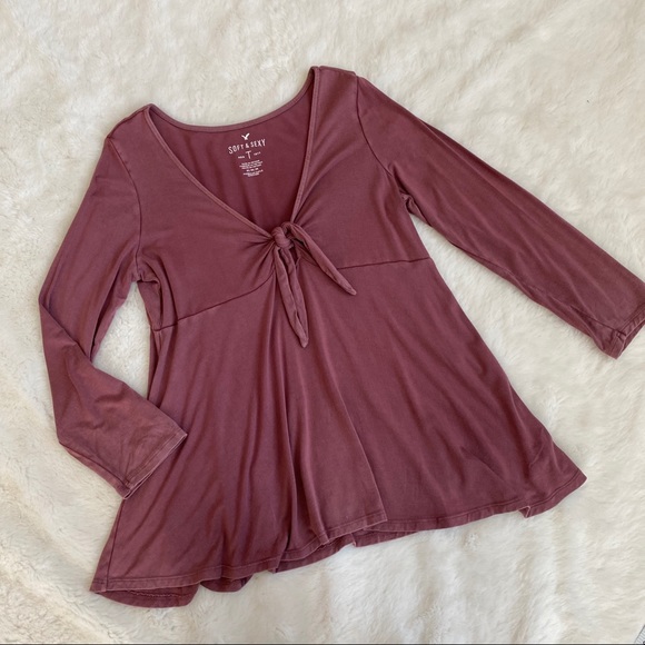 America eagle soft and sexy tie front swing top - Picture 7 of 8